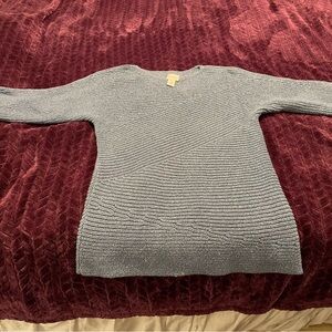 Women's Pale Teal & Silver Sweater